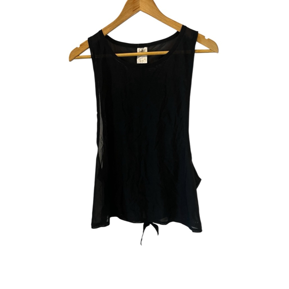 Women's Body Glove Black Mesh Tank Top Sleeveless Top L